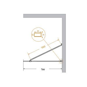 Душевое ограждение Cezares LIBERTA-L-1-TB-70-C-NERO стекло прозрачное/профиль черный купить в интернет-магазине Sanbest