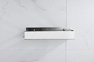 Полка с двумя крючками Boheme Q NIKEL BRUSH 10965-NB никель купить в интернет-магазине сантехники Sanbest