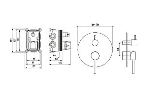 Смеситель для душа Aquatek Европа AQ1347MB черный матовый купить в интернет-магазине сантехники Sanbest