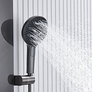 Душевая система Black&White Gravity GH9025NGM оружейная сталь купить в интернет-магазине сантехники Sanbest