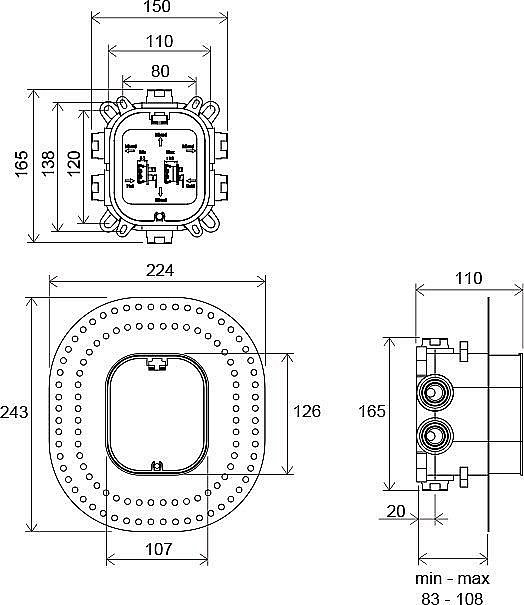 Встраиваемый смеситель Ravak R-BOX X070139 купить в интернет-магазине сантехники Sanbest
