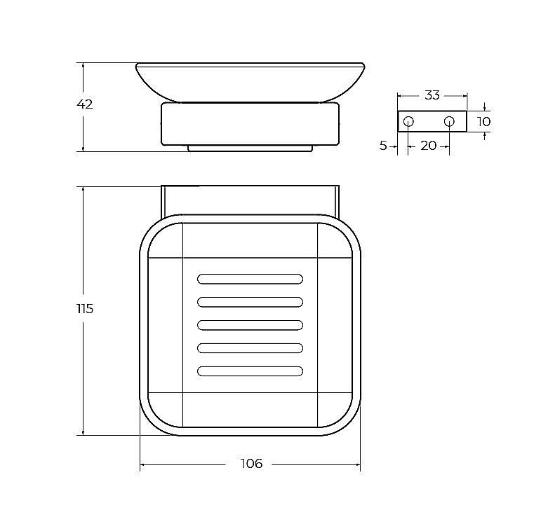 Мыльница Cezares SLIDER-SODS-01 хром купить в интернет-магазине сантехники Sanbest