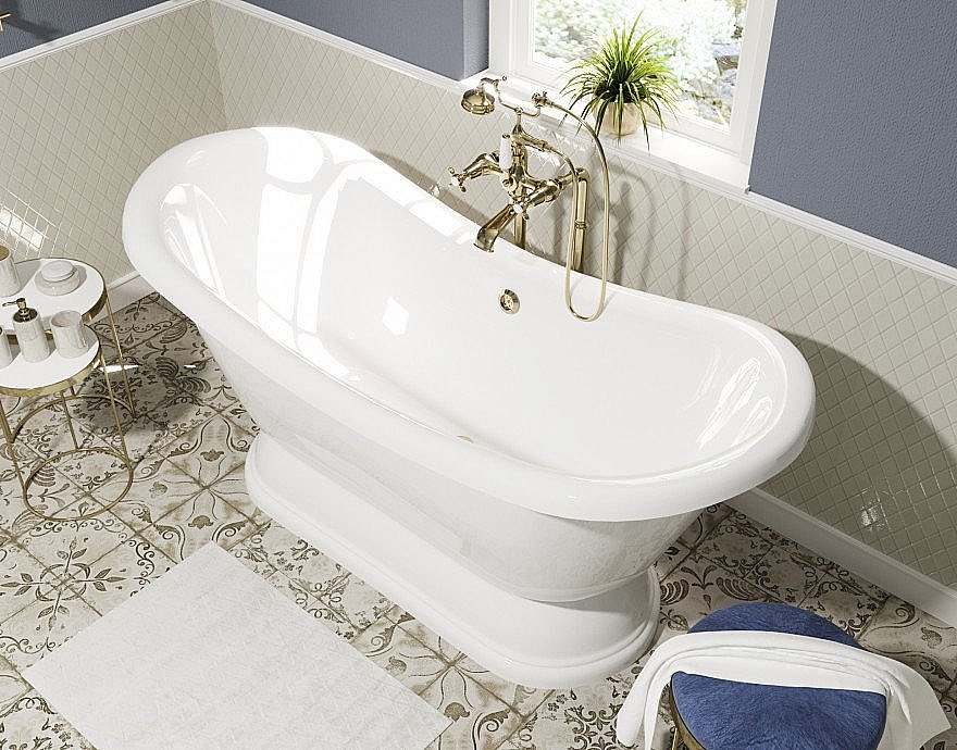 Ванна Эстет Бостон 180х74 на подиуме/цвет по RAL купить в интернет-магазине Sanbest