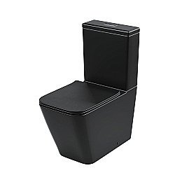 Унитаз-компакт Grossman GR-4445BMS безободковый, с бачком, с крышкой микролифт, черный матовый купить в интернет-магазине Sanbest