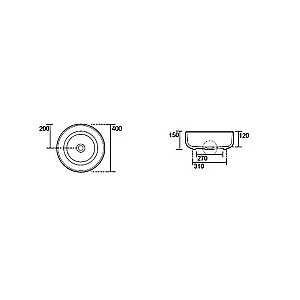 Раковина накладная Kerasan Nolita 40 534475 Borgogna matt купить в интернет-магазине Sanbest