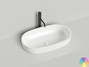 Раковина накладная Salini GLORIA 05 1102205MF 64 из искусственного камня S-Stone, матовая, цвет по RAL полностью купить в интернет-магазине Sanbest