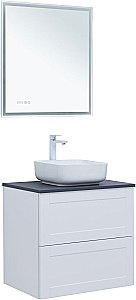 Тумба с раковиной Aquanet Терра 70 белая матовая для ванной в интернет-магазине Sanbest