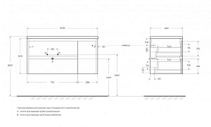 Тумба с раковиной BelBagno KRAFT 2C-1A 100 белый дуб галифакс для ванной в интернет-магазине Sanbest