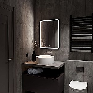 Зеркало с подсветкой ART&MAX GENOVA 120x80 в ванную от интернет-магазине сантехники Sanbest
