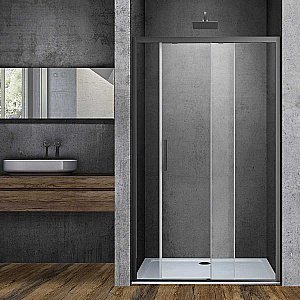 Душевая дверь Vincea Soft VDS-3SO150CLGM 150 стекло прозрачное/профиль вороненая сталь купить в интернет-магазине Sanbest