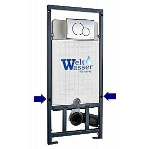 Кнопка для инсталляции WeltWasser WW MARBERG 507 RD GL-WT белая купить в интернет-магазине сантехники Sanbest