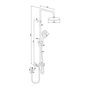 Душевая система Damixa Apollo DX220910300 черная матовая купить в интернет-магазине сантехники Sanbest