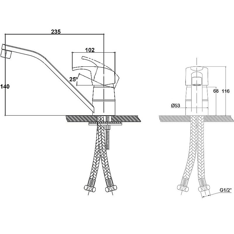 Смеситель для кухни Kaiser Leon 19300 купить в интернет-магазине сантехники Sanbest