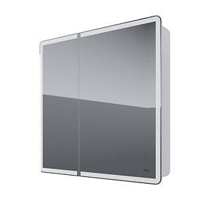 Шкаф зеркальный c LED-подсветкой Dreja POINT 80x90 белый в ванную от интернет-магазине сантехники Sanbest