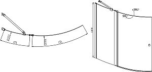 Шторка для ванны Jamaica Aquanet Alfa 2 NF7221-2 pivot купить в интернет-магазине Sanbest