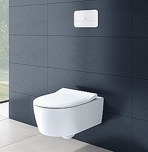Унитаз подвесной Villeroy&Boch Avento 5656HR01 альпийский белый, безободковый, с крышкой микролифт купить в интернет-магазине Sanbest