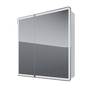 Шкаф зеркальный c LED-подсветкой Dreja POINT 80x90 белый купить в интернет-магазине сантехники Sanbest