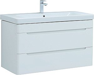 Тумба с раковиной Aquanet София 274116 105 белый глянец для ванной в интернет-магазине Sanbest