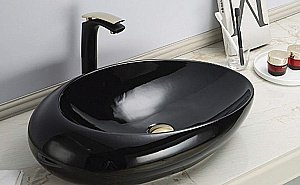 Раковина накладная Ceramalux NC 69 78456 черная купить в интернет-магазине Sanbest