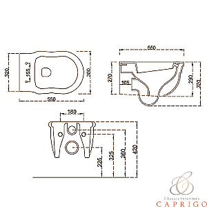 Унитаз подвесной Caprigo Boheme DW10 купить в интернет-магазине Sanbest