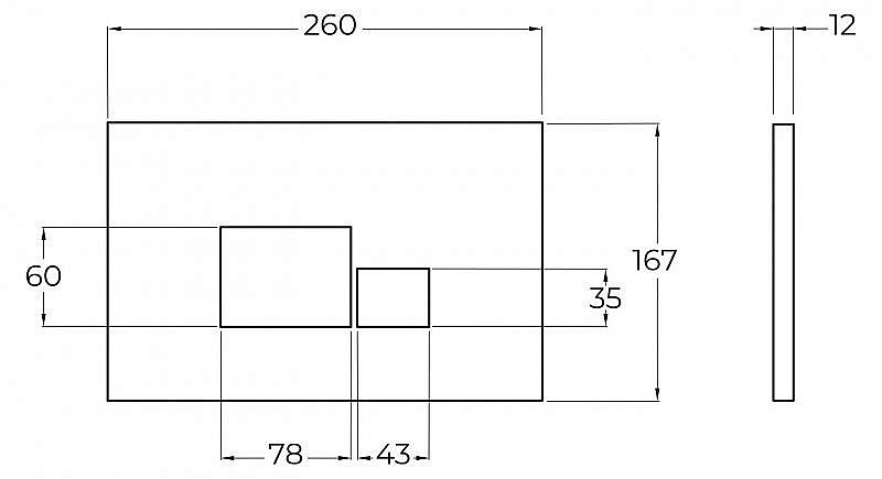 Кнопка для инсталляции BelBagno BB072BL купить в интернет-магазине сантехники Sanbest