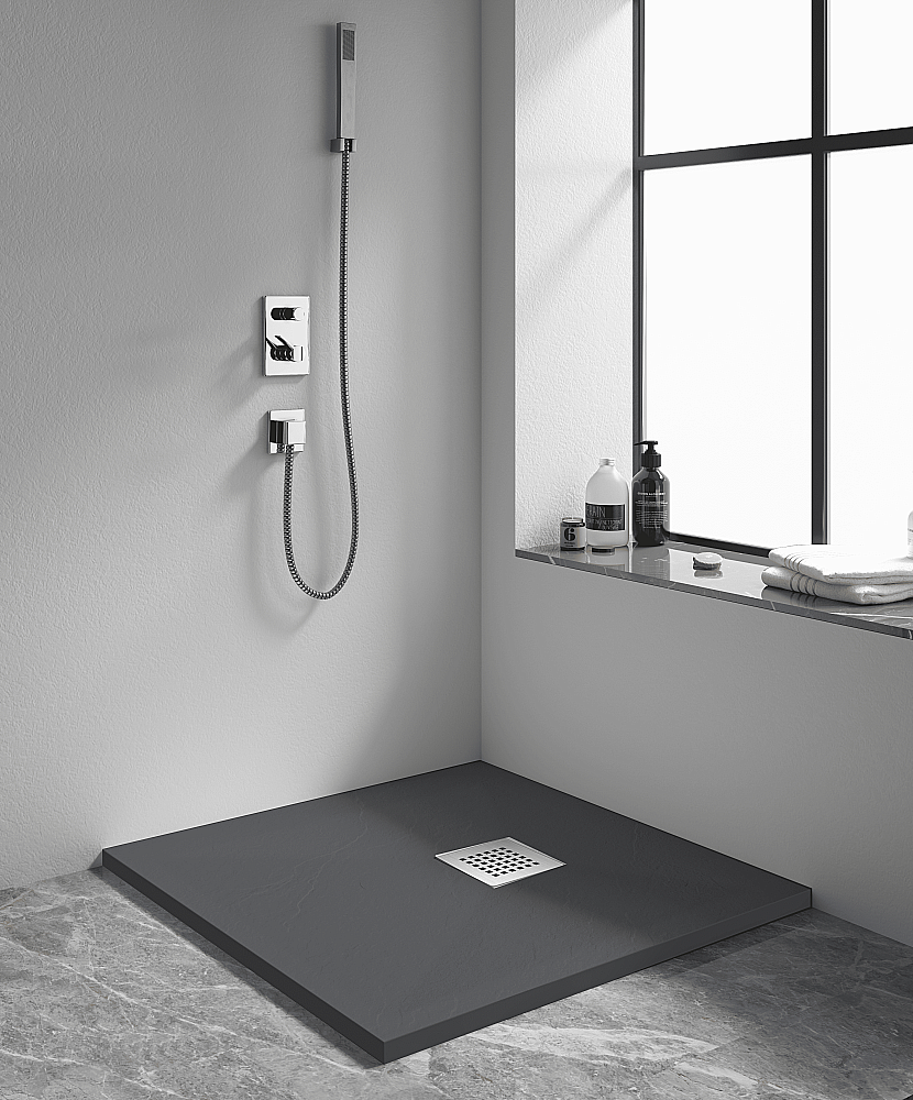 Душевой поддон RGW Stone Tray-G 14152088-02-11ST 80х80 графит купить в интернет-магазине Sanbest