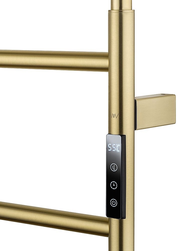 Полотенцесушитель электрический WONZON & WOGHAND WISMAR, Брашированное золото (WW-AL202-BG) купить в интернет-магазине сантехники Sanbest