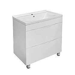 Тумба с раковиной Loranto Santorini 80 CS00105573 белая для ванной в интернет-магазине Sanbest