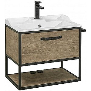 Тумба с раковиной Акватон Лофт Фабрик 65 дуб кантри для ванной в интернет-магазине Sanbest