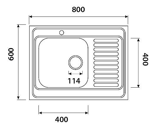 Мойка кухонная Kaiser KSS-8060 хром купить в интернет-магазине сантехники Sanbest