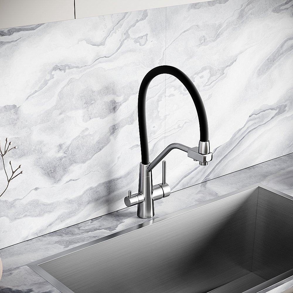 Смеситель для кухни Sancos Nolia SC12003SS нержавеющая сталь купить в интернет-магазине сантехники Sanbest