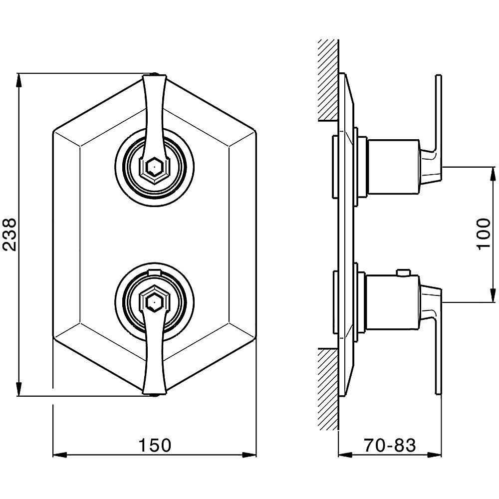 Смеситель для душа Cisal CHERIE CF0191007C золото/черный матовый купить в интернет-магазине сантехники Sanbest