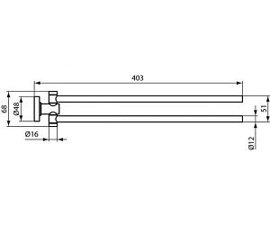 Полотенцедержатель Ideal Standard IOM A9131AA купить в интернет-магазине сантехники Sanbest