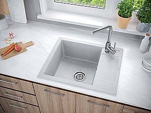Мойка кухонная Paulmark Optimum PM216050-GR серый купить в интернет-магазине сантехники Sanbest