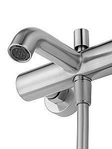 Смеситель для ванны с душем WONZON & WOGHAND STICK, Брашированный никель (WW-88639017-BN) купить в интернет-магазине сантехники Sanbest