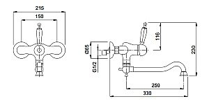 Смеситель для кухни Migliore Cucina Oxford ML.CUC-6340 золото купить в интернет-магазине сантехники Sanbest