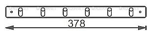 Планка 6-крючков Aquanet 264925 купить в интернет-магазине сантехники Sanbest