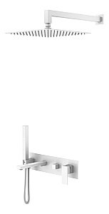 Душевая система Boheme Qubic 474-MW белая матовая купить в интернет-магазине сантехники Sanbest