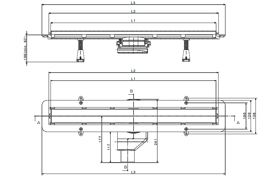 Душевой трап PESTAN Confluo Frameless Line 650 купить в интернет-магазине Sanbest