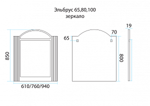 Зеркало Misty Эльбрус 85x85 белая эмаль в ванную от интернет-магазине сантехники Sanbest