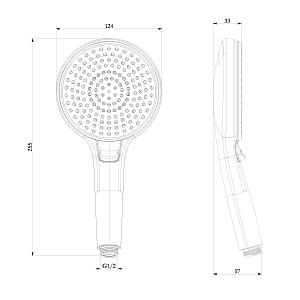 Душевая лейка Lemark LM8126C хром купить в интернет-магазине сантехники Sanbest