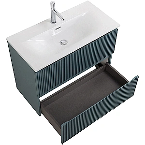 Тумба с раковиной BelBagno UNO-MINI 80 голубая матовая для ванной в интернет-магазине Sanbest