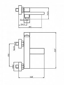 Смеситель для ванны Agger Great A2810011 купить в интернет-магазине сантехники Sanbest