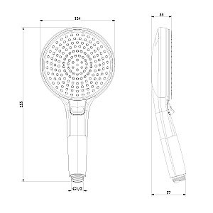 Душевая лейка Lemark LM8126C хром купить в интернет-магазине сантехники Sanbest