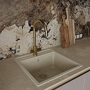 Смеситель для кухни Oliveeka KS OL-458022-BG золото матовое купить в интернет-магазине сантехники Sanbest