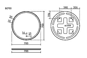 Зеркало Sancos Bella BE700 белое в ванную от интернет-магазине сантехники Sanbest