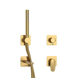 Смеситель для ванны WasserKRAFT Havel SET2855 золото матовое купить в интернет-магазине сантехники Sanbest