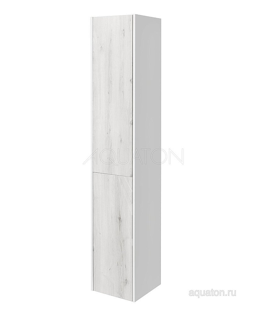 Пенал Акватон Сакура белый/светлое дерево для ванной в интернет-магазине сантехники Sanbest