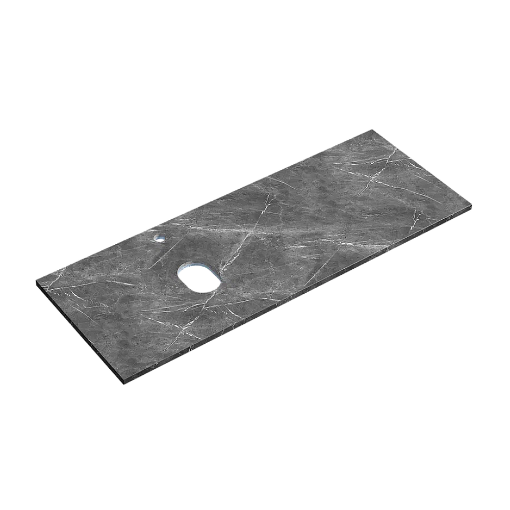 Столешница Sancos 120х46 TT120A1XL/R черный мрамор для ванной в интернет-магазине сантехники Sanbest