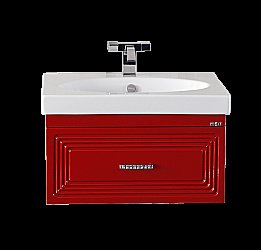 Тумба для раковины подвесная Misty Европа 60 красная купить в интернет-магазине сантехники Sanbest
